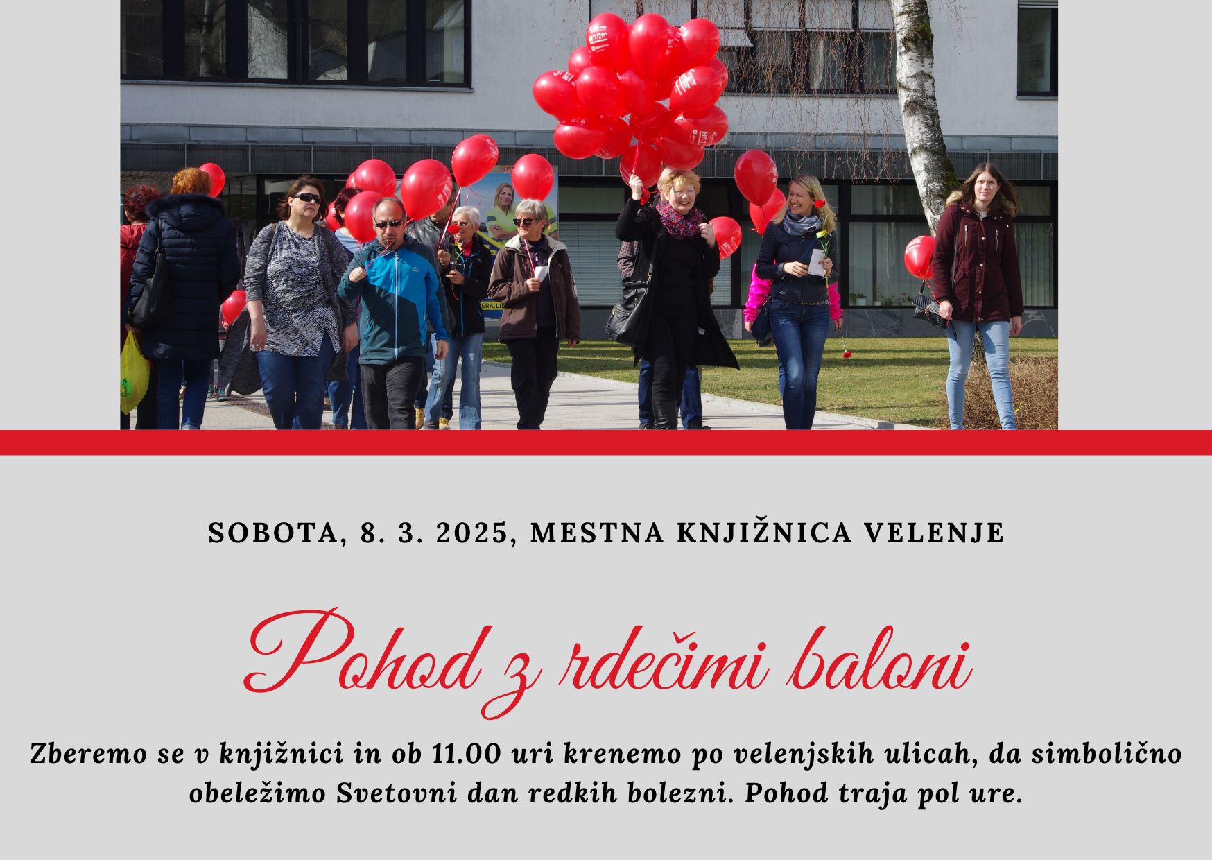 Pohod z rdečimi baloni