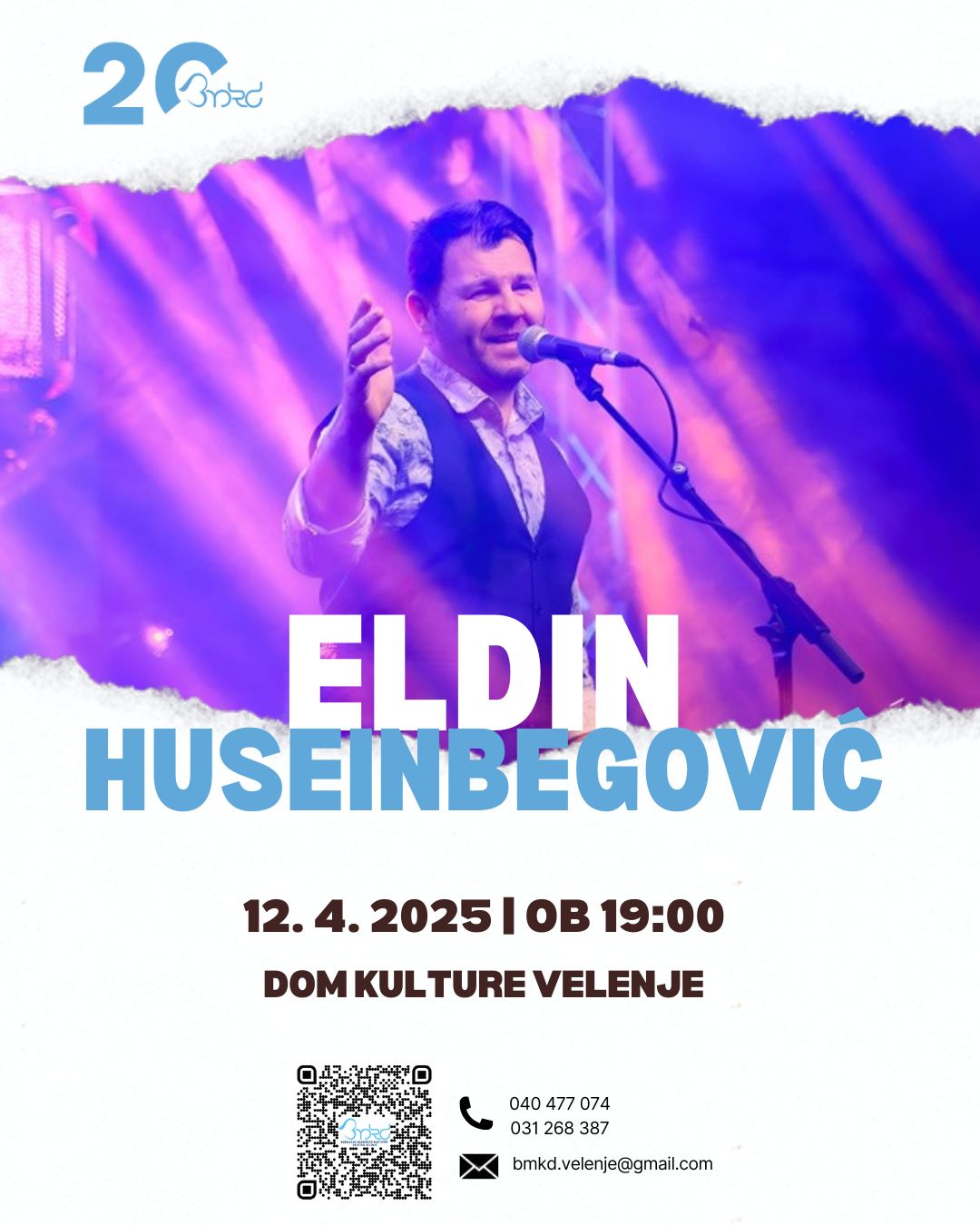 Koncert Eldina Huseinbegovića ob 20. obletnici društva BMKD Velenje