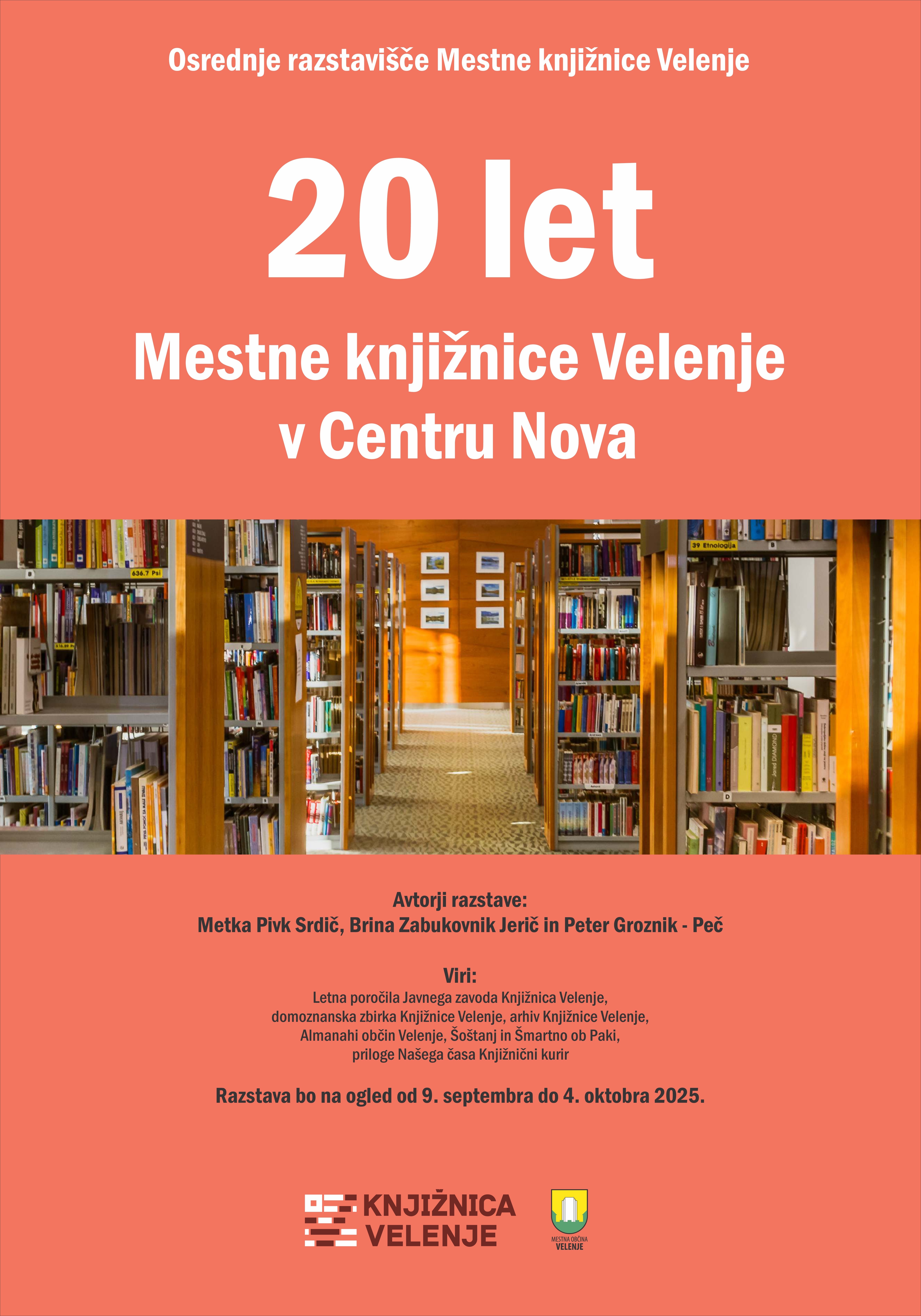 20 let Mestne knjižnice Velenje v Centru Nova