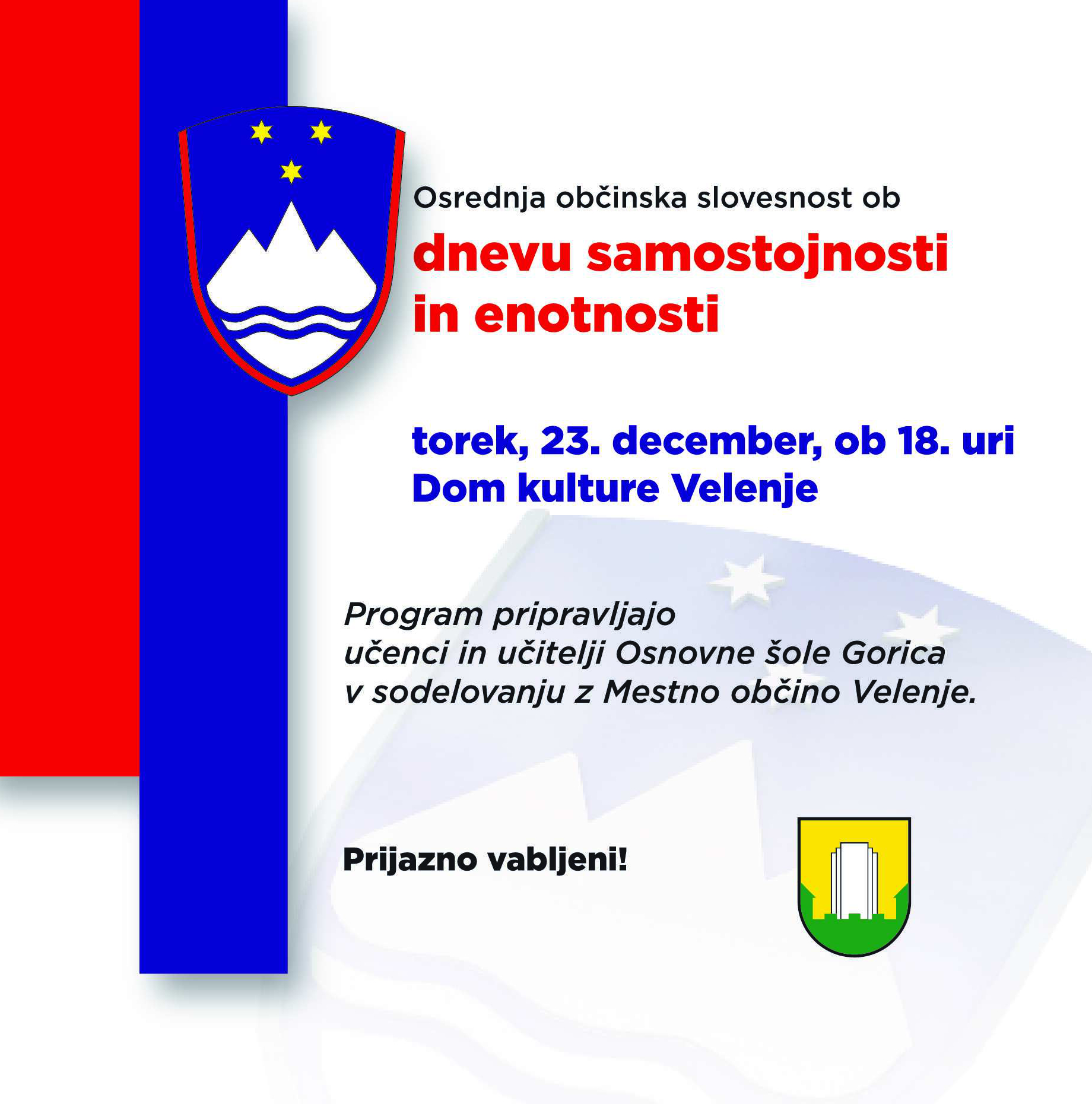 Osrednja občinska slovesnost ob dnevu samostojnosti in enotnosti