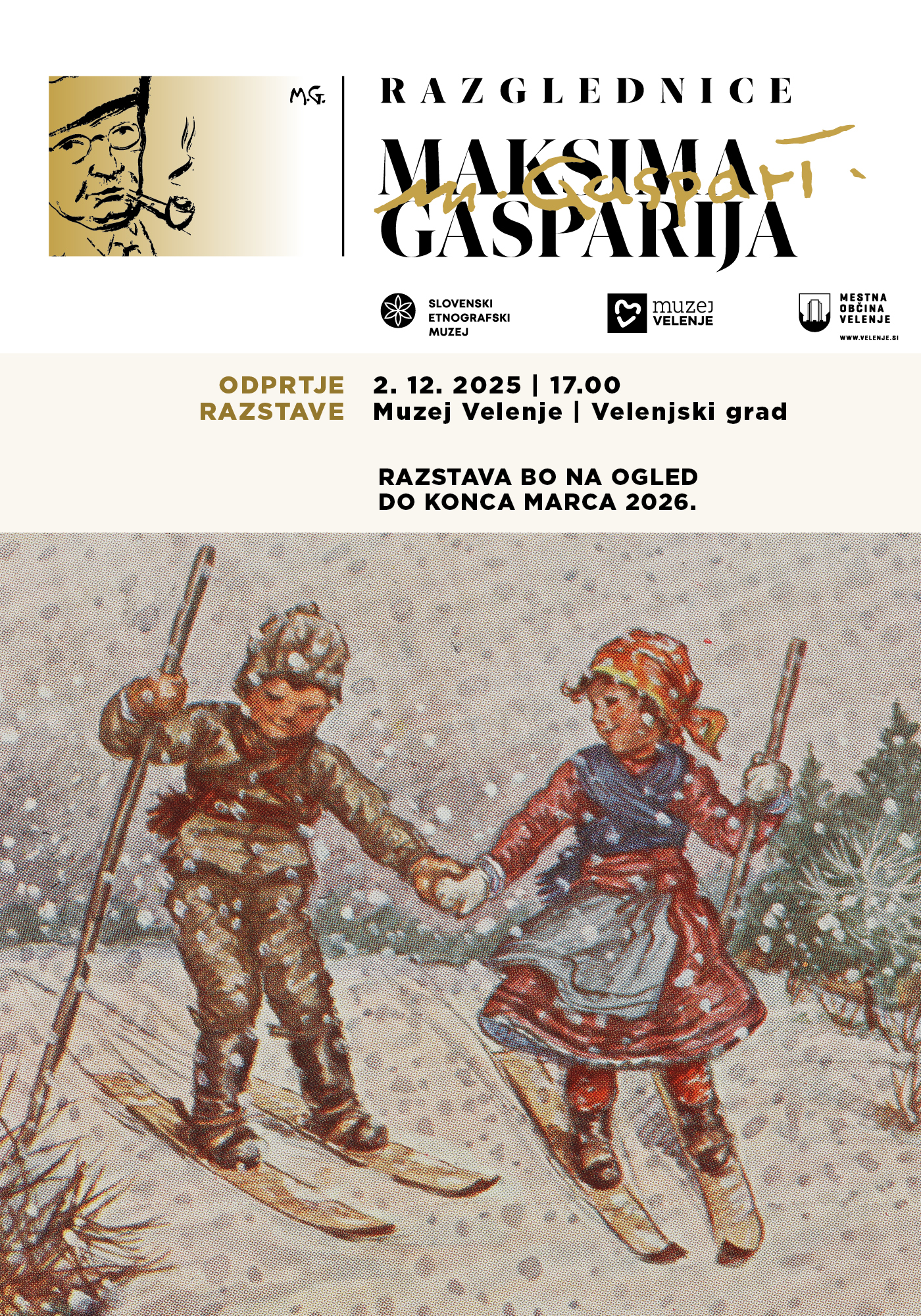 Odprtje gostujočih razstav Razglednice Maksima Gasparija in Jaslice