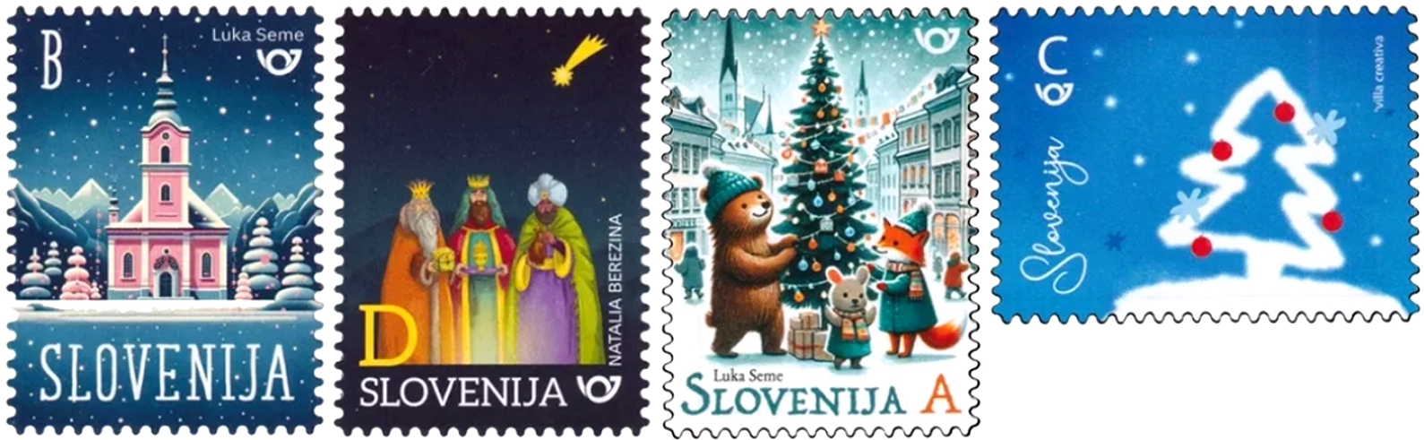 Božič na poštnih znamkah