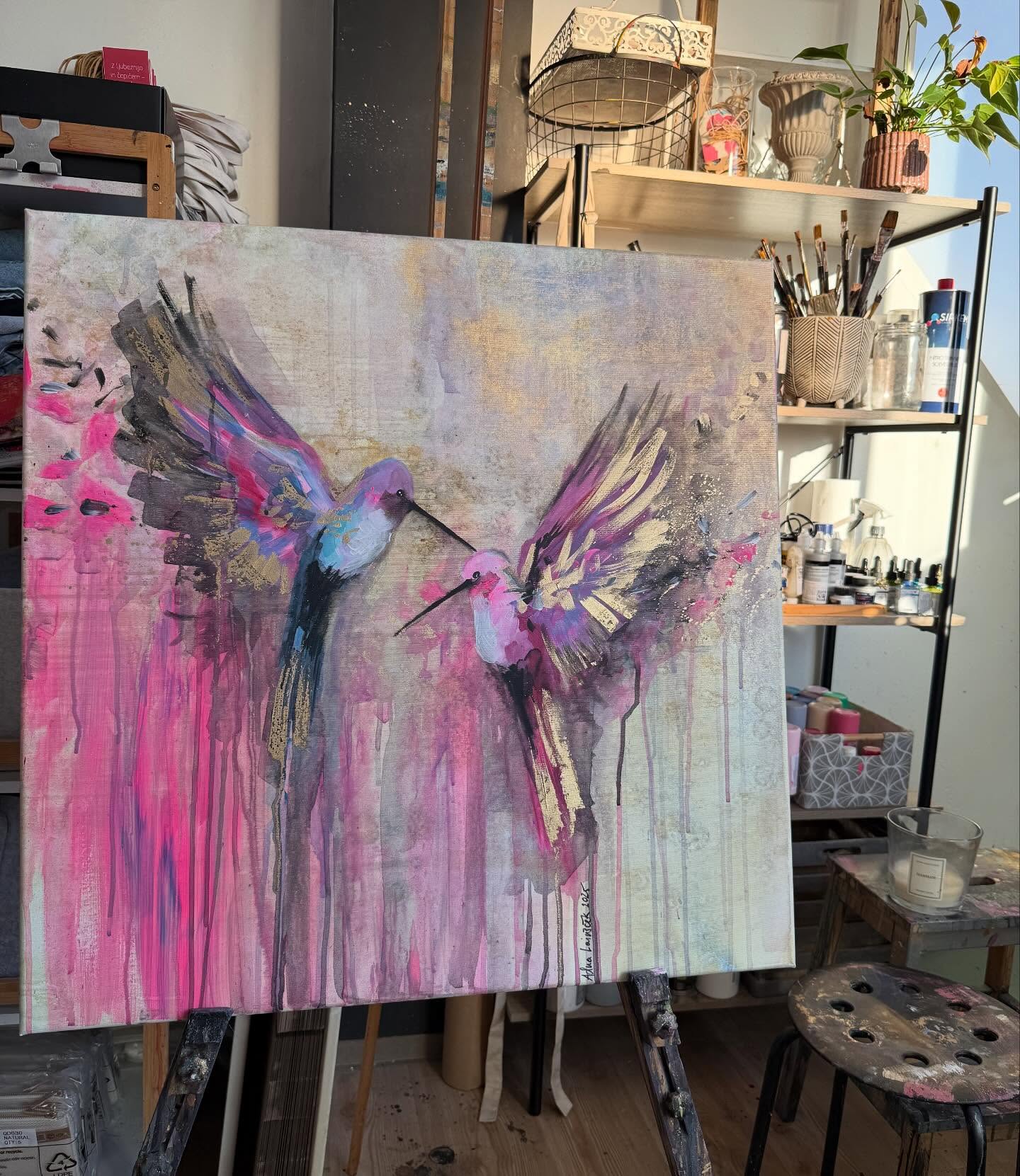 Slikarska delavnica – motiv kolibri