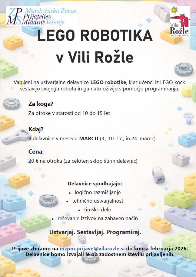Štiritedenski TEČAJ LEGO ROBOTIKE za otroke in mladostnike