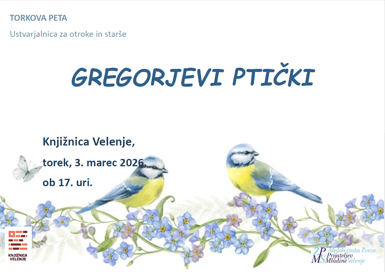 Torkova peta, ustvarjalnica za otroke in starše: Gregorjevi ptički