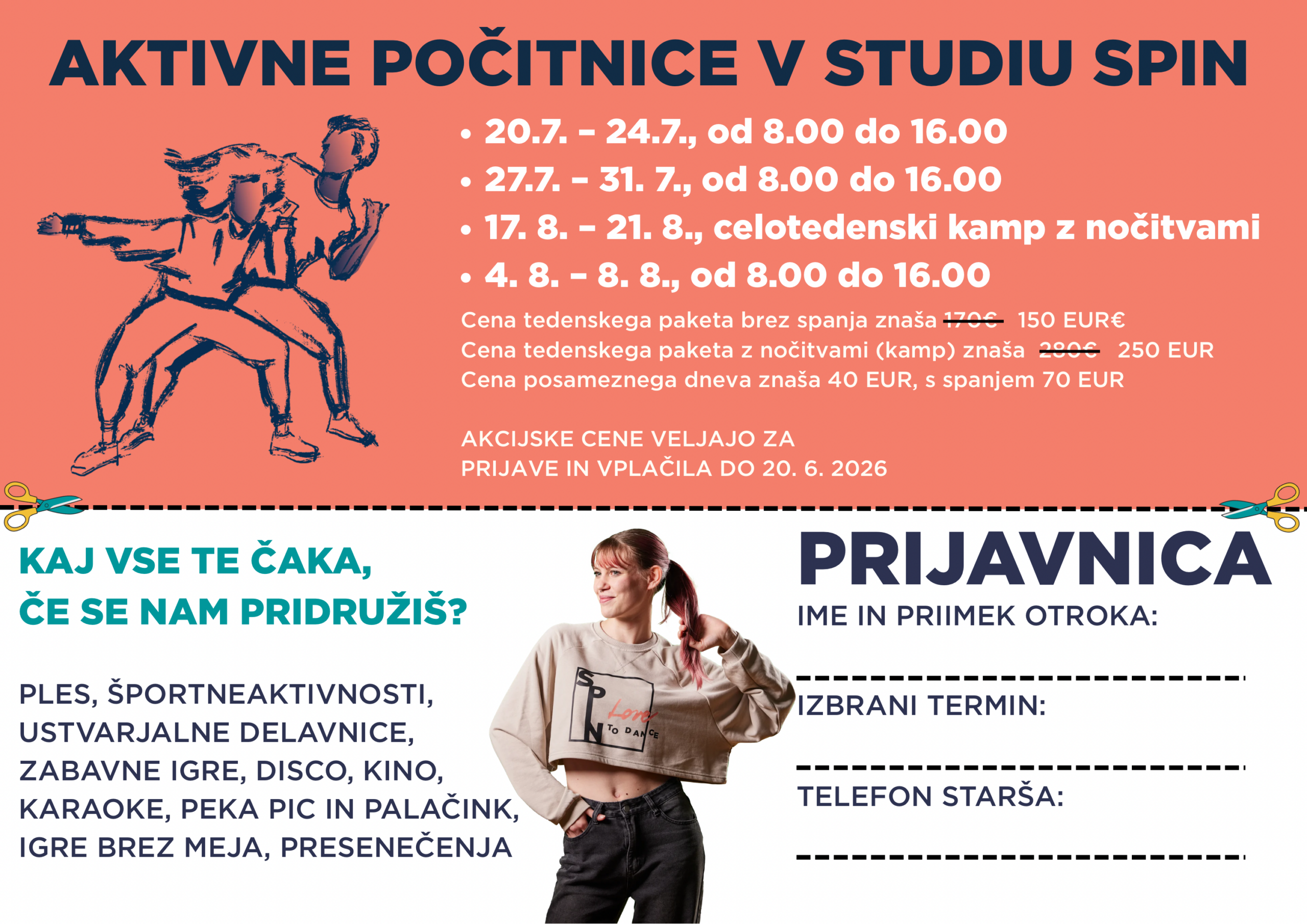 Aktivne poletne počitnice z ustvarjalci Studia Spin